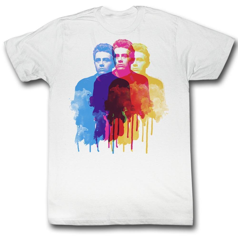 James Dean Color Ghost White Adult T-Shirt